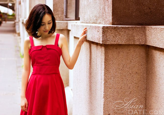 Asian Ladies Wearing Red, Waiting For Their Valentine | Asian